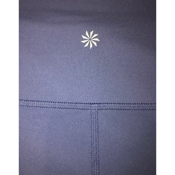 ATHLETA Colorblock Asym 7/8 Leggings Blue/White XS - Picture 2 of 5